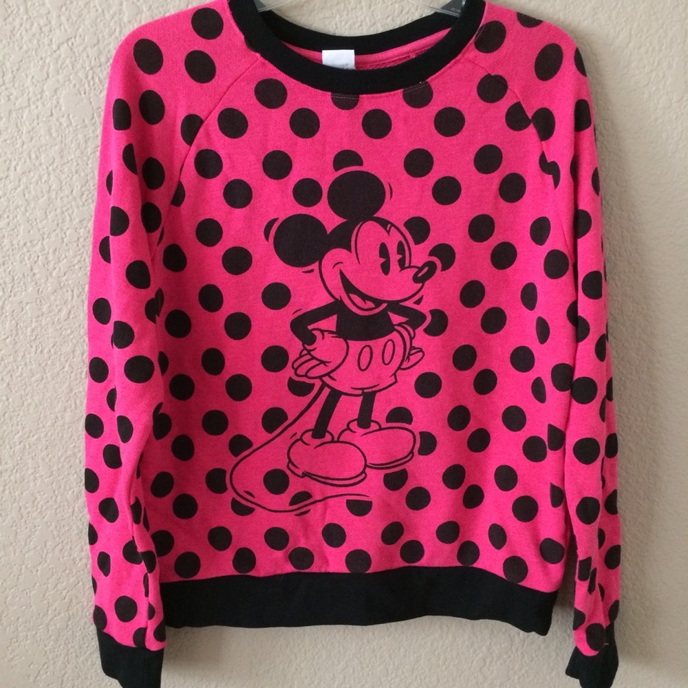 🎁 NWOT Mickey Mouse polka dot sweatshirt - Picture 1 of 5